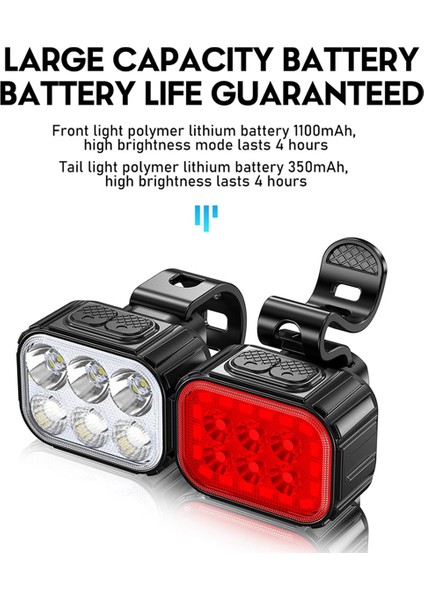 Bisiklet USB Şarj Edilebilir LED Işık, Bisiklet Ön ve Arka Işık (Yurt Dışından) fırsatları