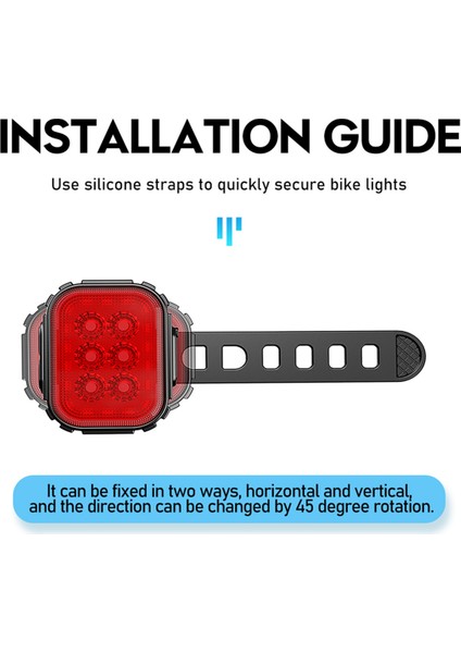 Bisiklet USB Şarj Edilebilir LED Işık, Bisiklet Ön ve Arka Işık (Yurt Dışından) indirimleri
