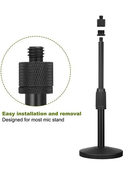 Mikrofon Adaptörü 5/8 Dişi - 3/8 Erkek ve 3/8 Dişi - 5/8 Erkek Vida (Yurt Dışından)
