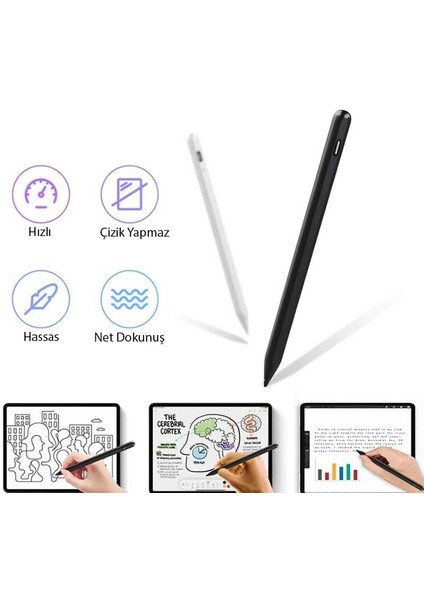 Manyetik Şarjlı Avuç Içi Reddetme iPad Stylus Kalem iPad Tablet Dokunmatik Kalem Kapasitif Kalem