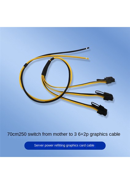 10 Adet 1 Ila 3 Güç Kaynağı Kablosu 8p(6+2p) Adaptör Kablosu Grafik Kartı (Yurt Dışından)