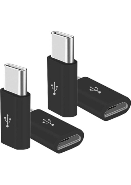 Mikro USB - USB C Adaptörü, Mini - Typec Şarj Adaptörü, USB Type C Adaptör Dirençli Dönüşüm Konektörü (Yurt Dışından)