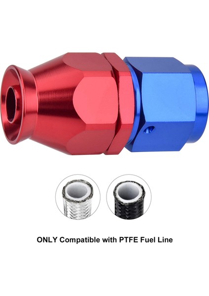 2 Adet Döner Hortum Ucu Bağlantısı Düz 4AN 0 Derece Düz Ptfe Hortum Ucu Sadece Ptfe E85 Yakıt Hattı Montaj Adaptörü (Yurt Dışından)