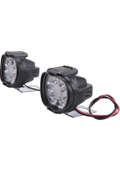 2 Adet 6 LED 10W 1000LM Evrensel Scooter Atv Sis Spot Işığı 6000K Beyaz (Yurt Dışından)