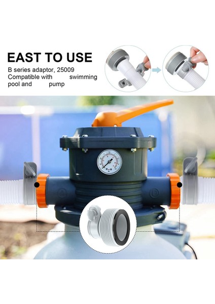 Adet Filtre Pompaları Hortum Adaptörleri Hortum Dönüştürme Adaptörleri 1.25 Inç Ila 1.5 Inç Hortum Adaptör Kiti (Yurt Dışından) modelleri