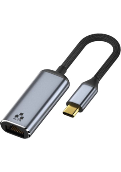 2500 Mbps 2.5g USB C Ethernet Adaptörü 2.5 Gigabit Tip C Pro USB 3.0 Adaptörü Için Lan RJ45 Ağ Kartı (Yurt Dışından)