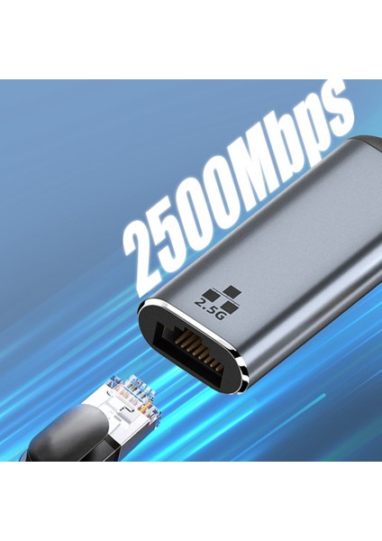 2500 Mbps 2.5g USB C Ethernet Adaptörü 2.5 Gigabit Tip C Pro USB 3.0 Adaptörü Için Lan RJ45 Ağ Kartı (Yurt Dışından)