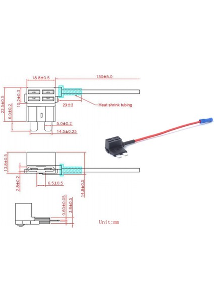 12V 15 Amp Araba Ek-A-Devre Sigorta Adaptörü Orta Bıçak Sigorta Tutucu (Yurt Dışından)