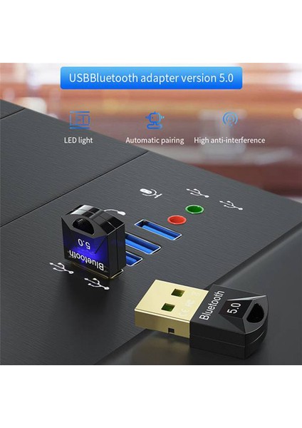 Pc Kulaklıklar Için Bluetooth Adaptörü USB Bluetooth Dongle 5.0 Kablosuz (Yurt Dışından)
