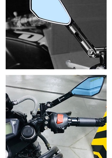Yeni Motosiklet Cnc Alüminyum Dikiz Dikiz Aynaları Yan Ayna Için MT07 MT09 Z900 Kırmızı (Yurt Dışından) indirimleri