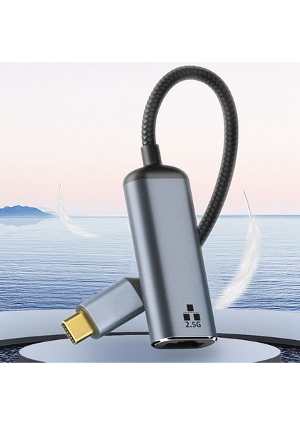 2500 Mbps 2.5g USB C Ethernet Adaptörü 2.5 Gigabit Tip C Pro USB 3.0 Adaptörü Için Lan RJ45 Ağ Kartı (Yurt Dışından)