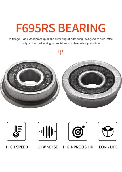 10 Adet F695-VORON 2/3 3D Yazıcı Için Rulman 5X13X4MM (Yurt Dışından)