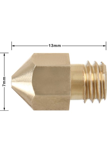 Mk8 0,4 mm Exuder Br Nozul, 1,75 mm Sarf Malzemeleri Için (10 Paket) (Yurt Dışından)