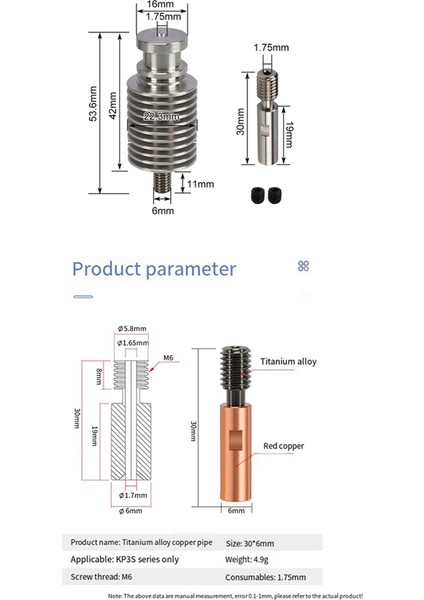 3D V6 Isı Kırma Soğutucu Kiti Voron Hotend Için Yükseltilmiş Kit (Yurt Dışından)