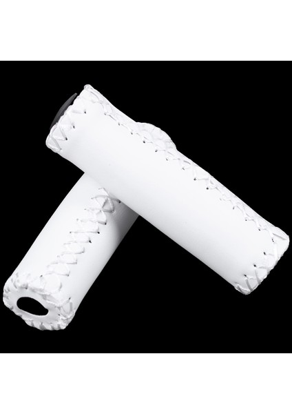 2x Deri Bisiklet Sapları Sapları Gidon Kapak Beyaz (Yurt Dışından)