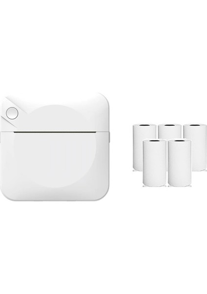 Mini Taşınabilir Termal Etiket Yazıcısı Öğrenci Yanlış Soru Beyaz (Yurt Dışından)