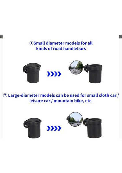 Bisiklet Gidon Reflektör Aynası Dönebilen Ayarlanabilir, 28 - 32MM (Yurt Dışından)