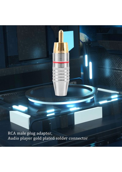 Rca Erkek Fiş Adaptörü, Ses Fono Altın Kaplama Lehim Konnektörü (Yurt Dışından)