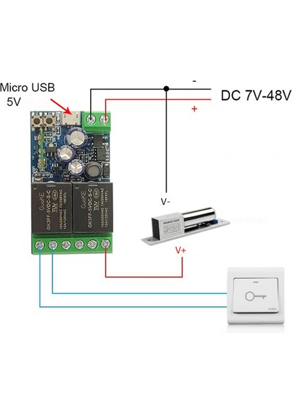 Akıllı Wifi Anahtarı Evrensel Röle Modülü 2ch Için USB 5V/DC7-48V (Yurt Dışından) fiyatları