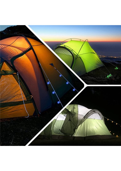 12 Pcs Kamp Halat LED Işık, Bisiklet Işıkları Beyaz (Yurt Dışından)