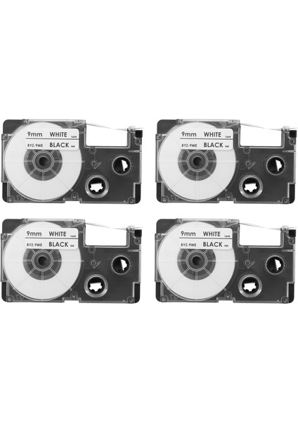12'li Paket 9mm Beyaz Üzerine Siyah Etiket Bandı -120,-60,-100,KL750B (Yurt Dışından)