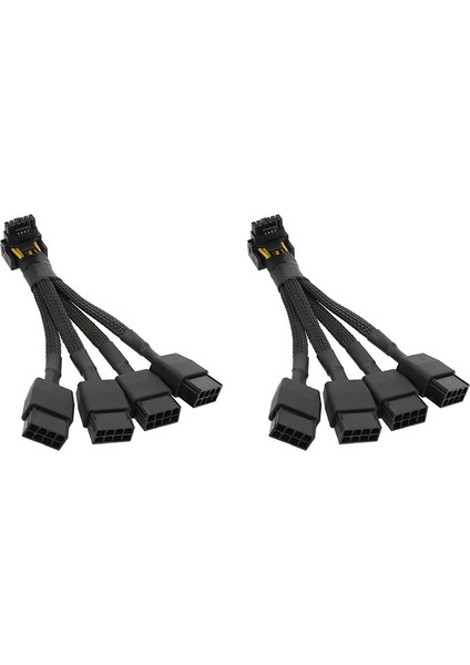 2 Adet 4x8 Pin Pcı-E - Gpu RTX4090 RTX4080 Için 16 Pinli Grafik Kablosu (Yurt Dışından)
