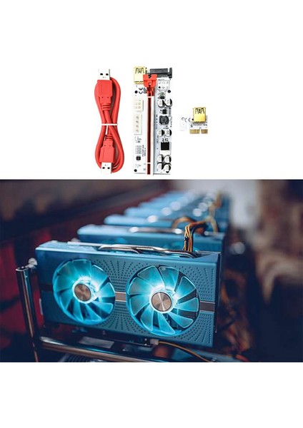 Btc Gpu Madenciliği Destekli Adaptör Kartı Için 3 Adet VER010-X Pcıe Yükseltici (Yurt Dışından)