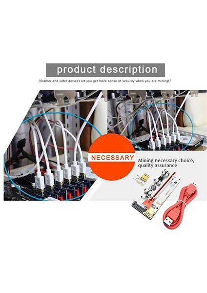 Btc Gpu Madenciliği Destekli Adaptör Kartı Için 3 Adet VER010-X Pcıe Yükseltici (Yurt Dışından)