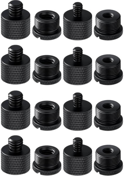 8 Adet Mikrofon Standı Konu Adaptör Seti, 5/8 Dişi - 3/8 Erkek Konu (Yurt Dışından)