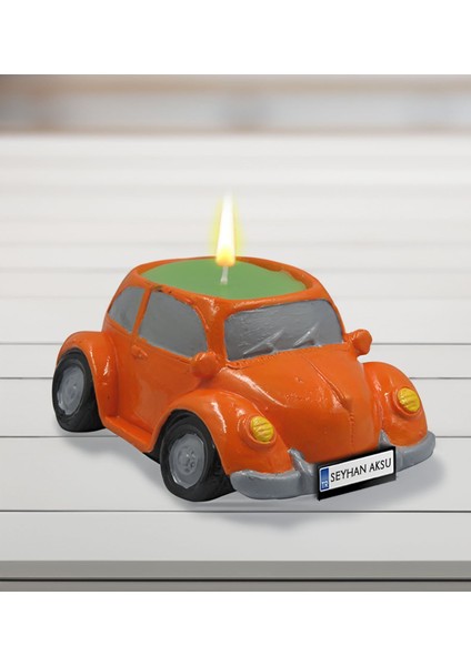 Yılbaşı Hediyesi Bk Gift Kişiye Özel Plakalı Dekoratif Nostaljik Vosvos Mum, Yeni Yıl Hediyeleri, Arkadaşa Hediye, Kokulu Mum, Ev Hediyesi