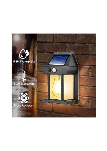 Chance Gift Güneş Enerjili Bahçe LED Ampul Hareket Sensörlü Bahçe LED Su Geçirmez 3 Mod'lu Solar LED