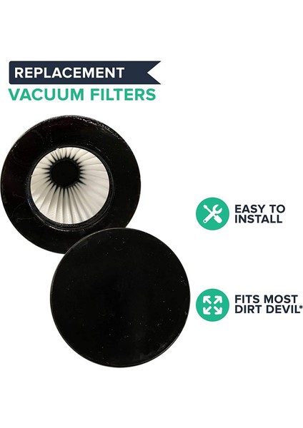Dirt Devil AD40117, F117 ile Uyumlu Yedek Vakum Filtresi - 4 Adet (Yurt Dışından) fırsatları