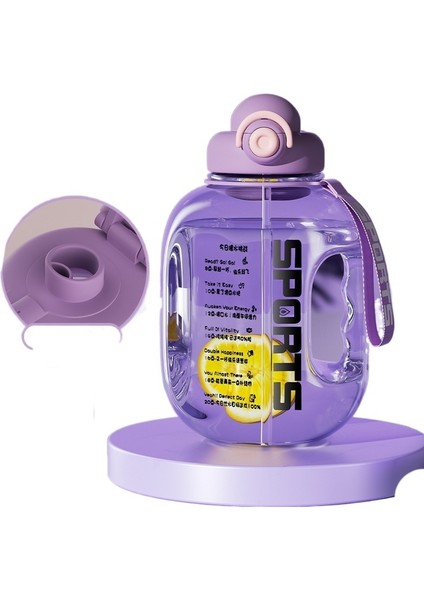 Taşınabilir Spor ve Fitness Büyük Kapasiteli Şeffaf Su Şişesi (Yurt Dışından)