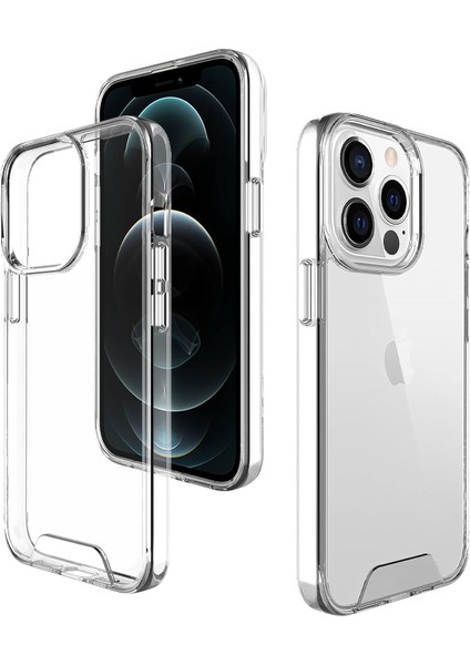 Apple Iphone 15 Pro Max Kılıf Space Kapak Darbe Emici Kamera Korumasız Şeffaf Silikon Kılıf