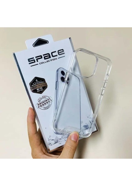 Apple Iphone 15 Pro Max Kılıf Space Kapak Darbe Emici Kamera Korumasız Şeffaf Silikon Kılıf