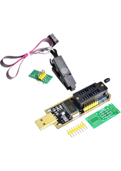 CH341A 24 25 Serisi Eeprom Flash Bıos USB Programcı Modülü + Eeprom 93CXX / 25CXX / 24CXX Için Soıc8 Sop8 Test Klipsi (Yurt Dışından)