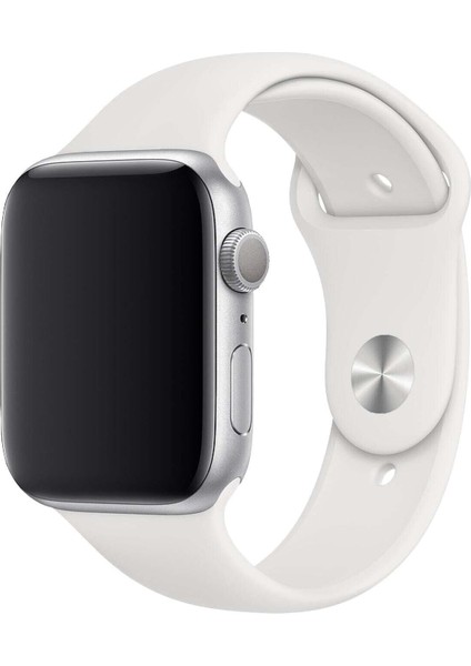 Apple Watch Seri 1/2/3/4/5/6/7/8/se/ultra 38MM 40MM 41MM Kordon Kayış Bileklik Klasik Silikon Beyaz