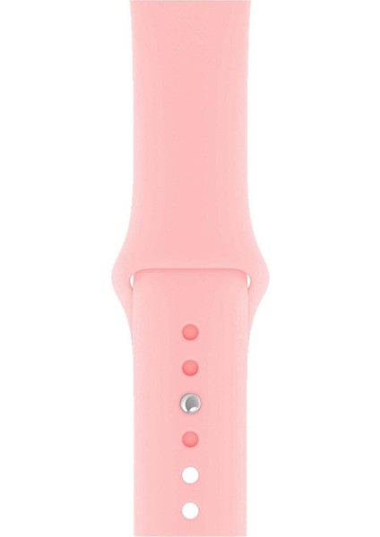 Apple Watch Seri 1/2/3/4/5/6/7/8/se/ultra 38MM 40MM 41MM Kordon Kayış Bileklik Klasik Silikon Pembe