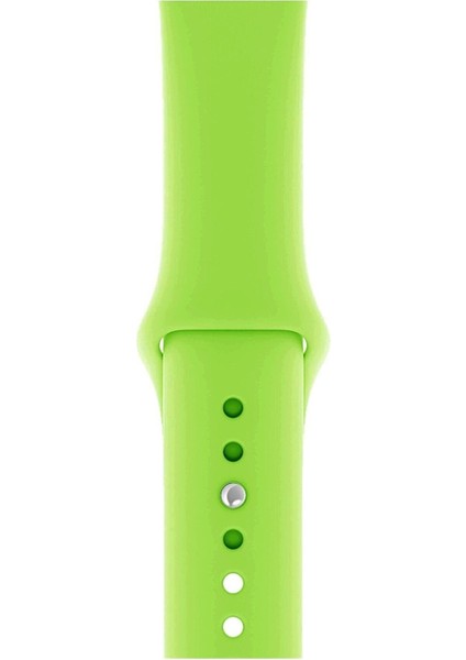Apple Watch Seri 1/2/3/4/5/6/7/8/se/ultra 38MM 40MM 41MM Kordon Kayış Bileklik Klasik Silikon Açık Yeşil