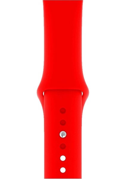 Apple Watch Seri 1/2/3/4/5/6/7/8/se/ultra 42MM 44MM 45MM 49MM Kordon Kayış Bileklik Klasik Silikon Kırmızı