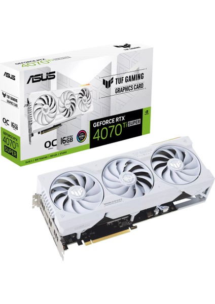 Tuf Gaming Geforce Rtx 4070 Ti Super Oc 16GB GDDR6X 256 Bit Dlss 3 TUF-RTX4070TIS-O16G-WHITE-GAMING 90YV0KF2-M0NA00 Beyaz Ekran Kartı