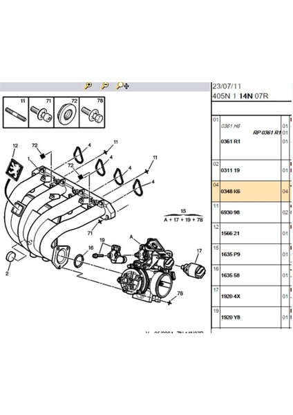 Emme Manifold Contası 306 406 Xsara (0348K6)