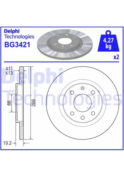 Ön Disk C2 C3 Berlingo (BG3421-4246.R2)