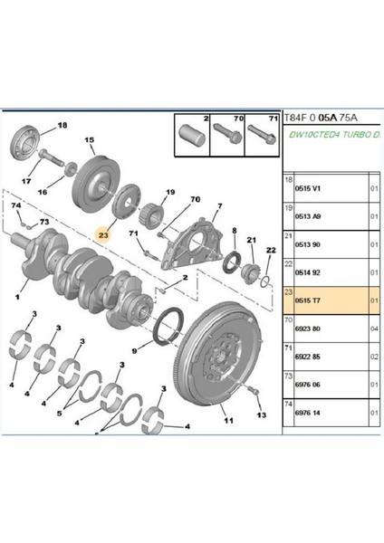 Krank Kasnak Pulu 307 308 407 508 (0515T7)