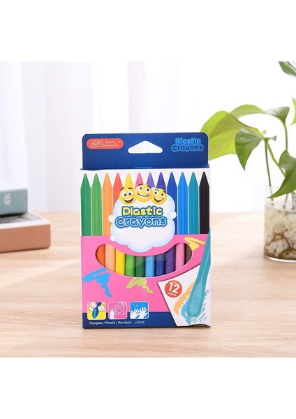 Çocuk Plastik Mum Boya Üçgen Mum Boya (Yurt Dışından)