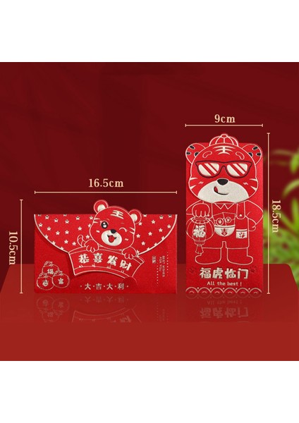 Ay Yeni Yılı 2022 Kaplan Yılı Için 4 Adet Çin Kırmızı Zarf Hong Bao Bahar Şenliği Için Paket Lai See, A (Yurt Dışından) fiyatları