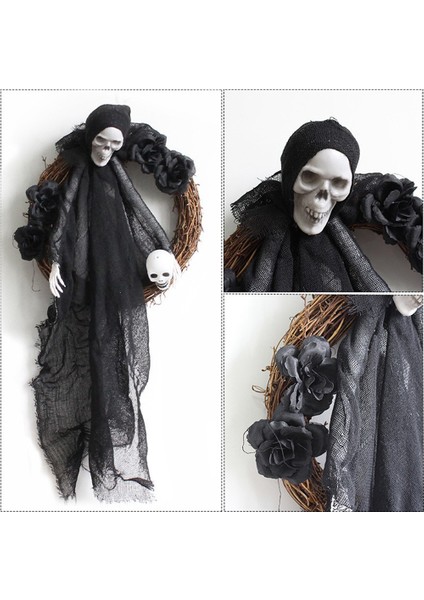 Cadılar Bayramı Süslemeleri Kapı Dekor Asılı Hayalet Korku Parti Garland Süsler Çelenk Hayalet Ev Partisi Için Beyaz (Yurt Dışından) fiyatları