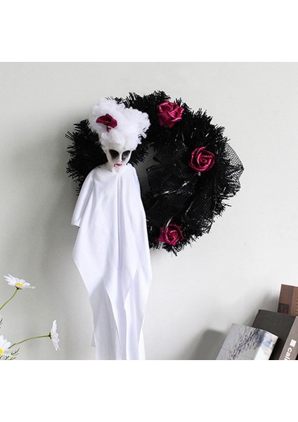 Cadılar Bayramı Süslemeleri Kapı Dekor Asılı Hayalet Korku Parti Garland Süsler Çelenk Hayalet Ev Partisi Için Beyaz (Yurt Dışından) fırsatları