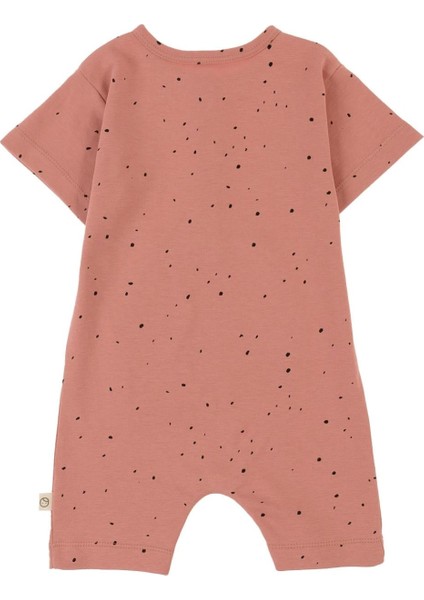 Kısa Kollu Bebek Şort Tulum Pembe Dots Organik Pamuk fiyatları