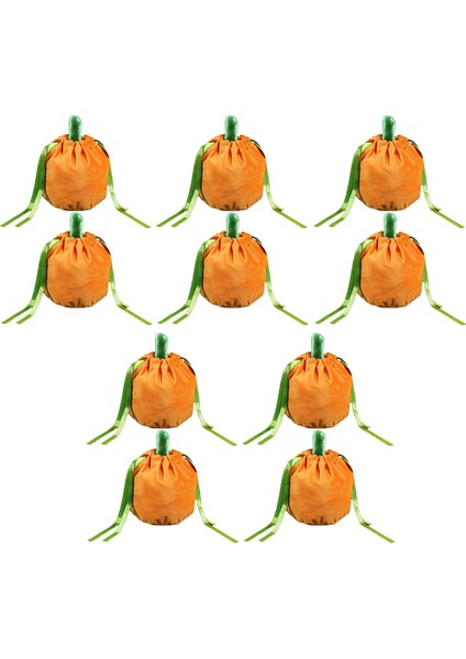 10 Adet Cadılar Bayramı Kadife Kese Çanta Dize ile 13X15CM Kabak Şekeri Hediye Çantası Trick Or Treat Cadılar Bayramı Çocuklar Festivali Hediye (Yurt Dışından)